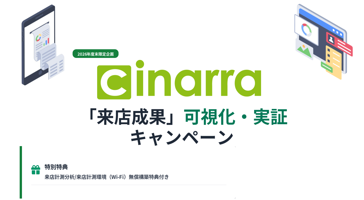 広告配信するだけで130万円分の来店分析環境が無償になる特別特典のご案内