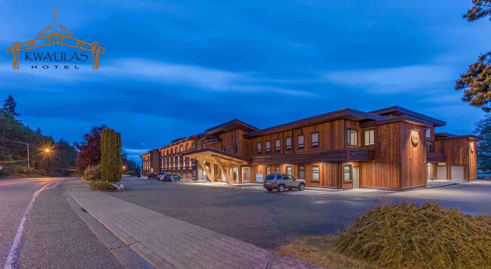 Kwa'lilas Hotel exterior shot, hotel branding photography