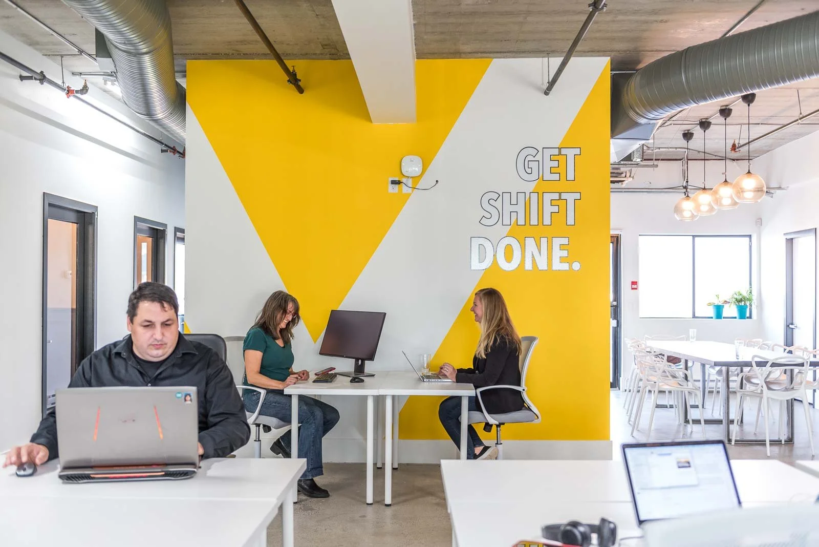 Branding photo of modern coworking office