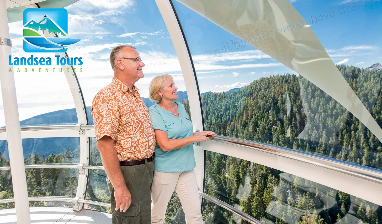 Landsea Tours Tourism Branding Photography, photo of couple on scenic gondola