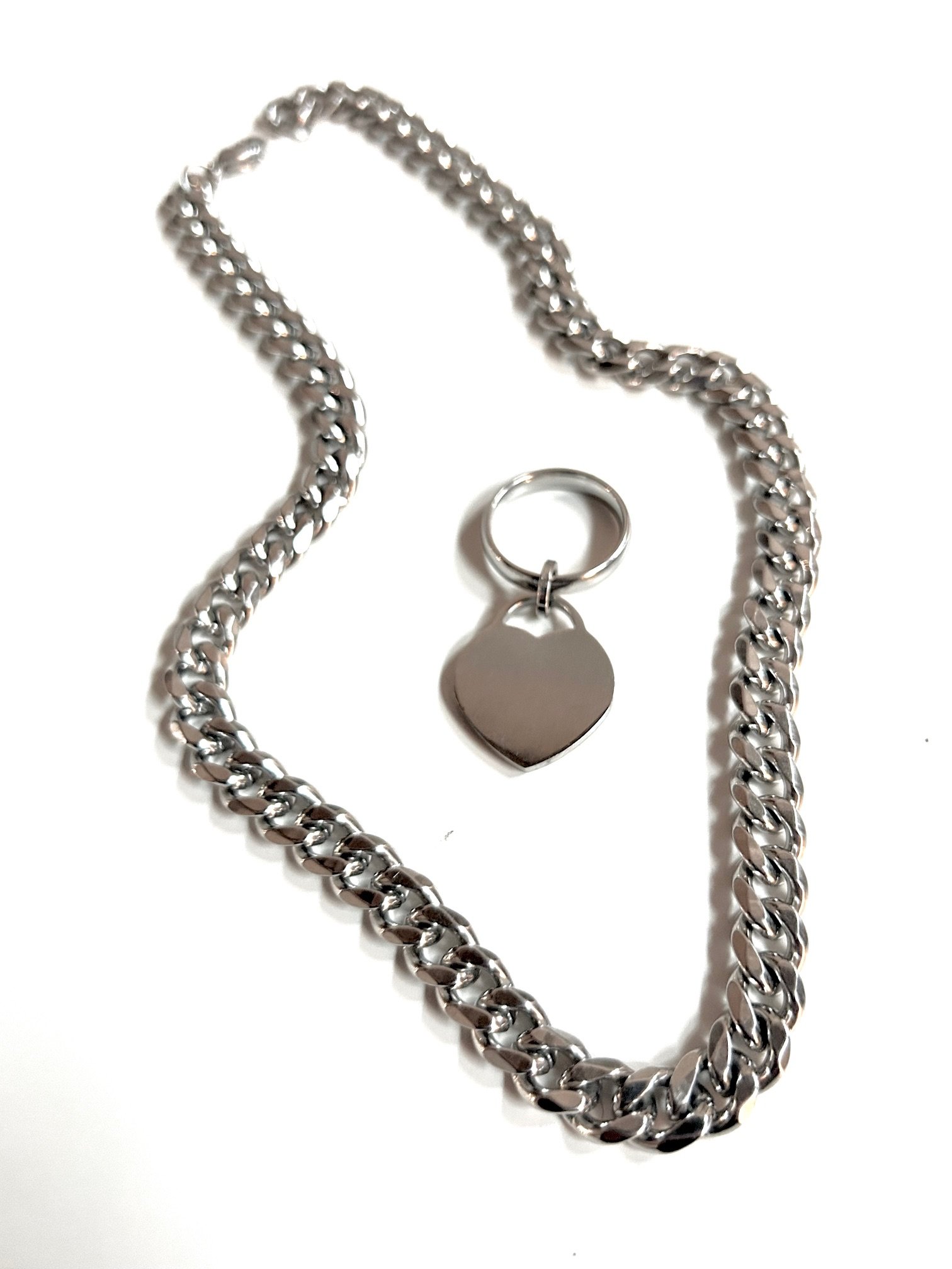 Femme lV Silver Heart Convertible Necklace