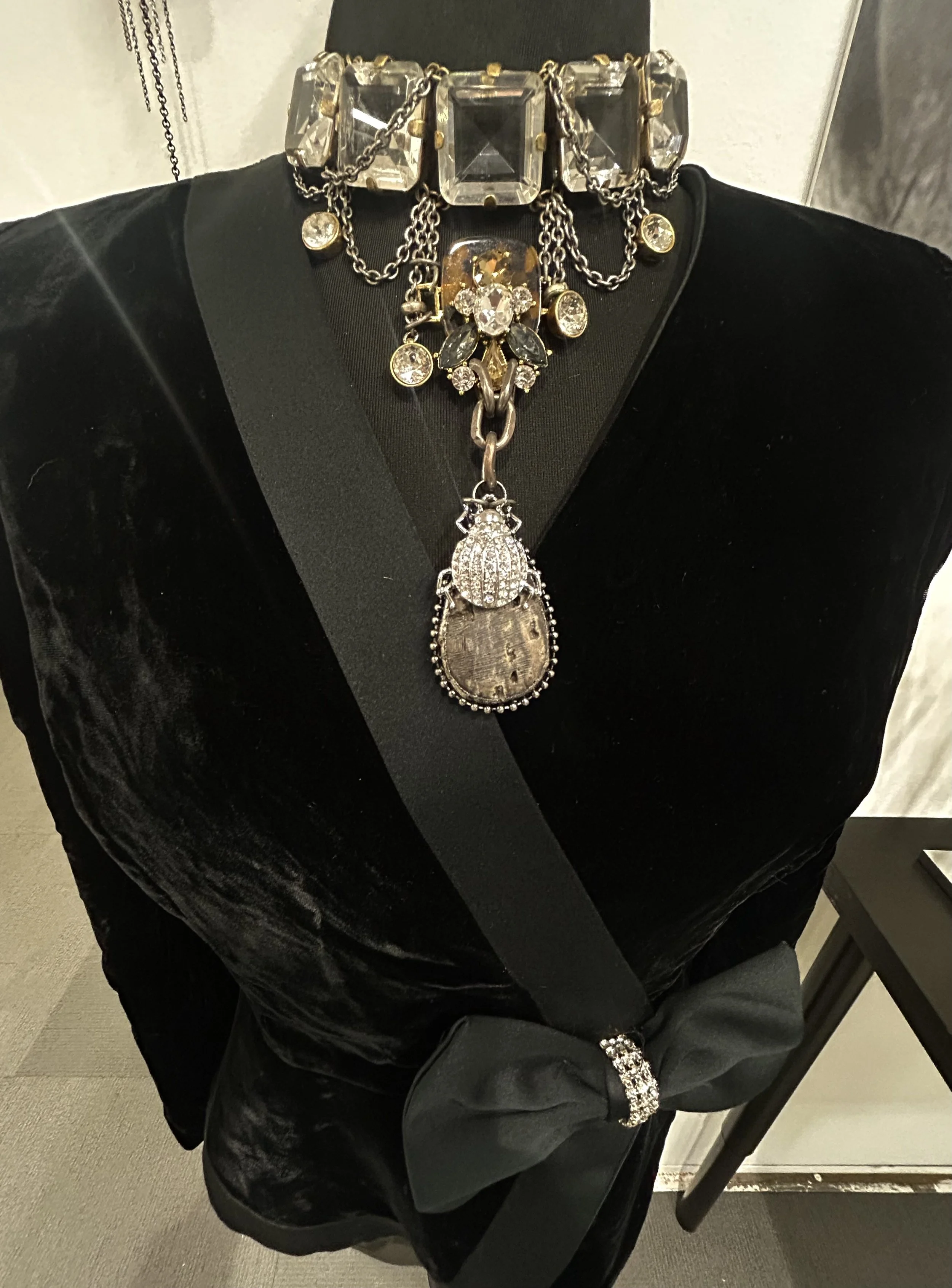House of Shazzar OOAK Crystal Mixed Metal Pewter Necklace 1.jpg