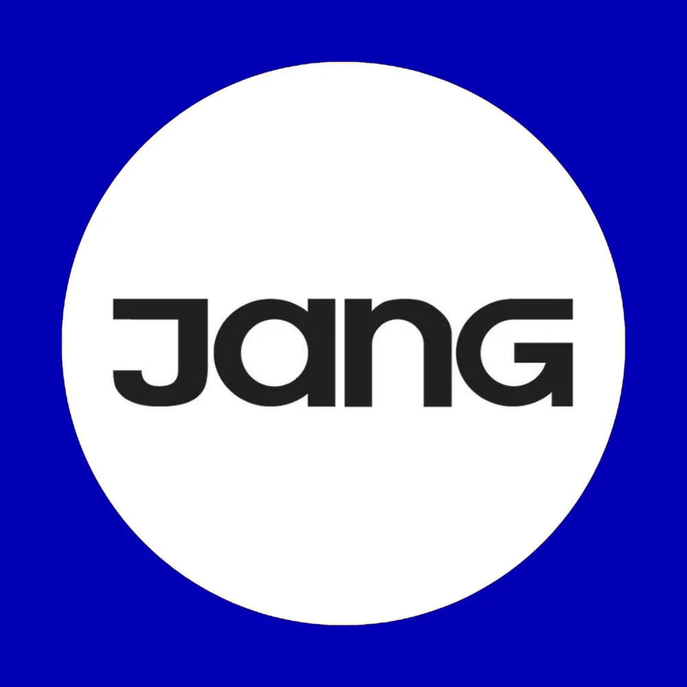 Jang logo with the word 'Jang' in black letters inside a white circle on a blue background.