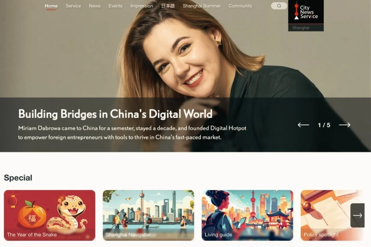 Miriam Dabrowa Shanghai City News cover