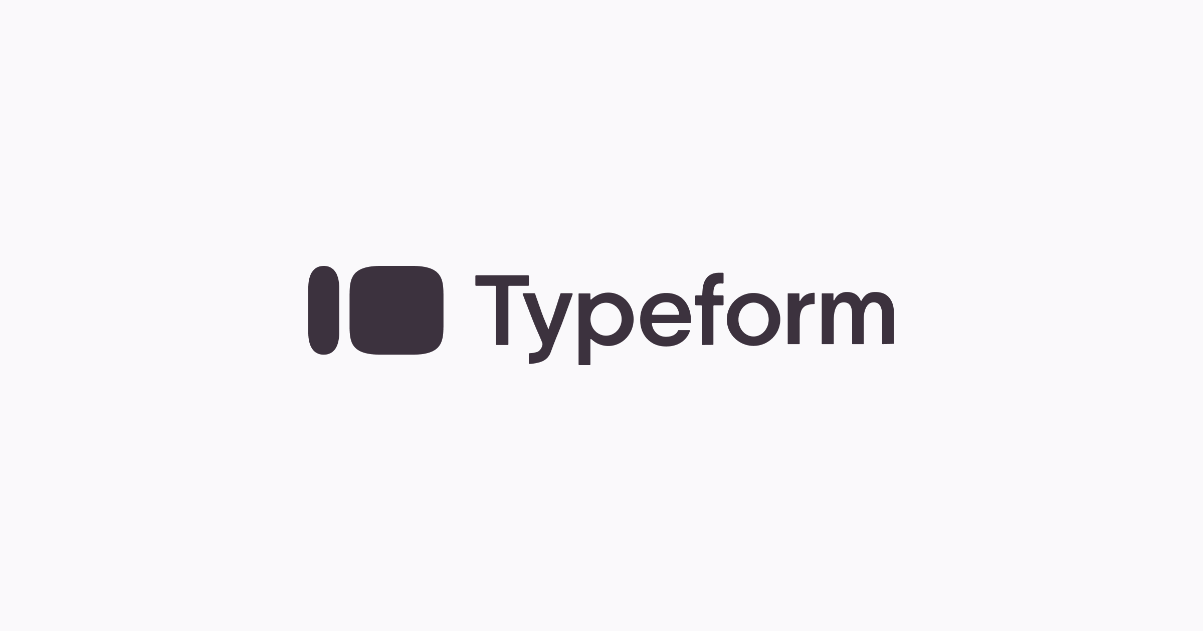Typeform logo with stylized icon and the word 'Typeform' on a light background.