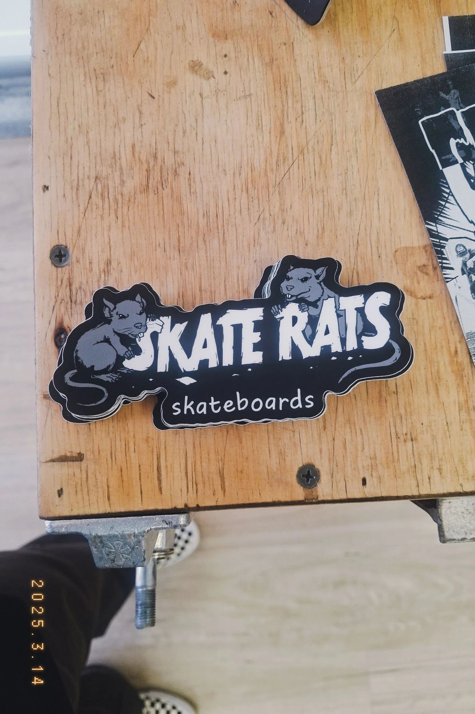 skate rats CHEWED up logo stickers