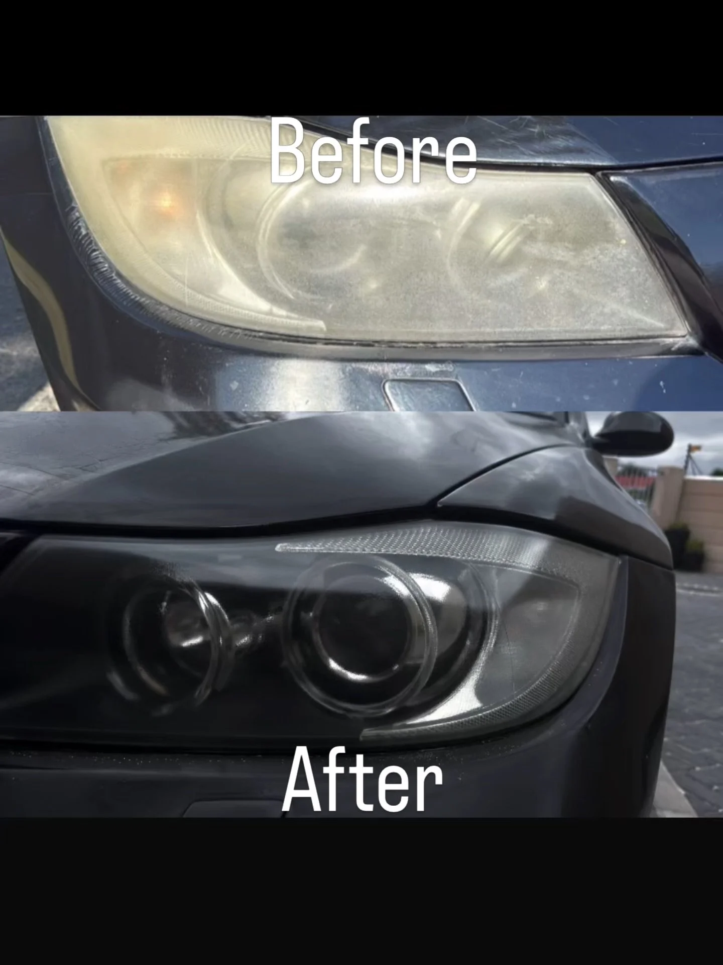 If you want your headlights restored by professionals you know who to call #detailing #headlightrestoration #capetown