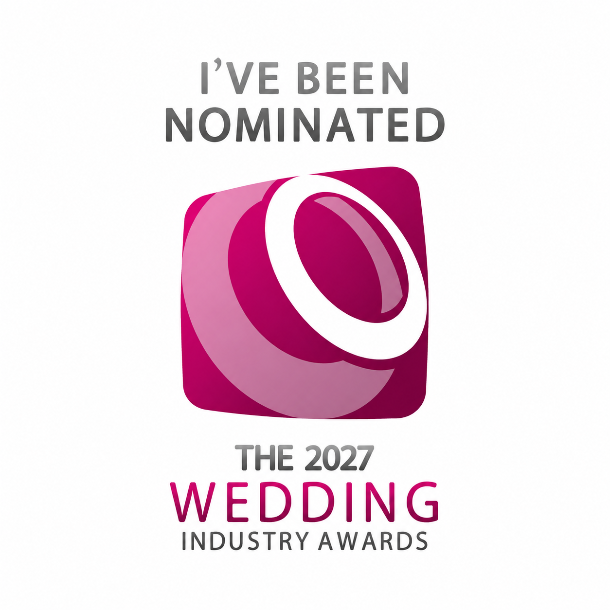 The Wedding Industry Awards 2027 ‘I’ve been nominated’ logo