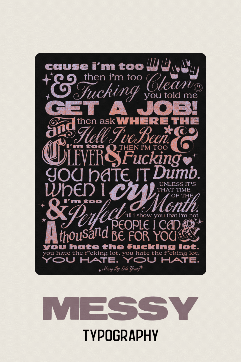 Messy - Typography