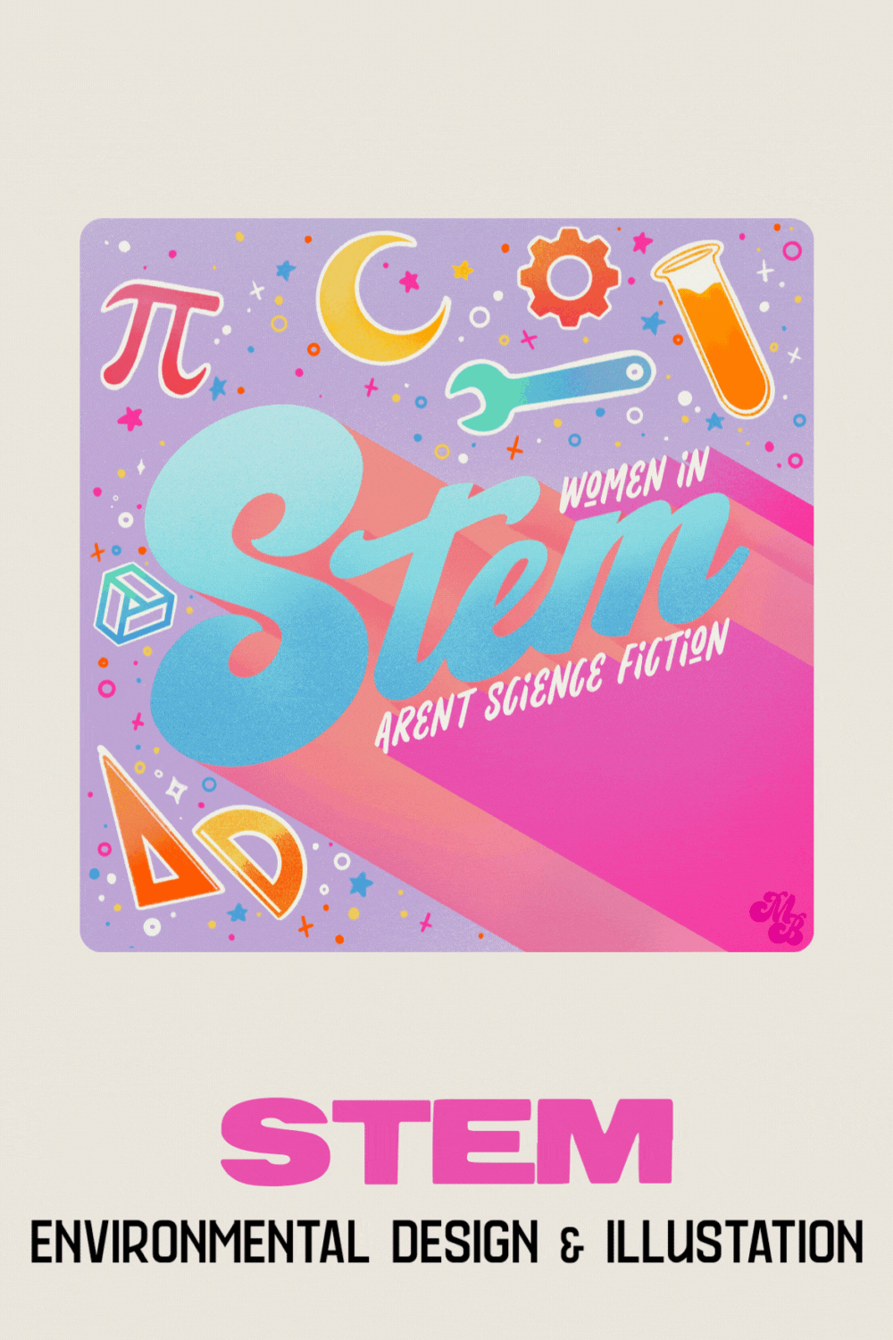 Stem Mural - Typography & Illustration