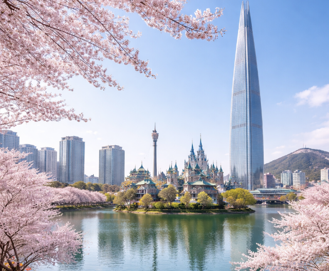 Seoul in April Cherry Blossoms