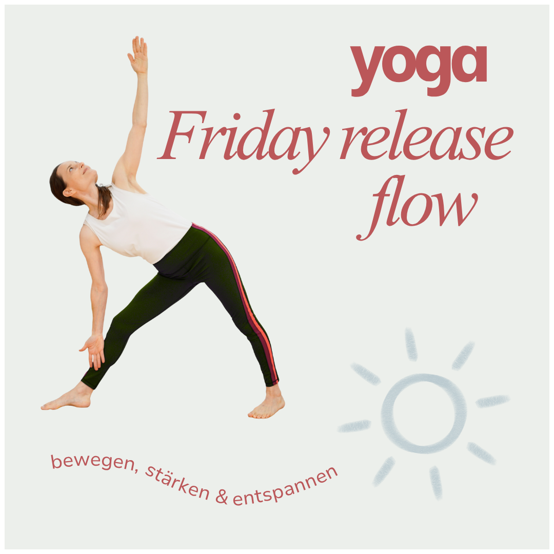 Eine Frau die eine Yogaübung macht (Trikonasana)