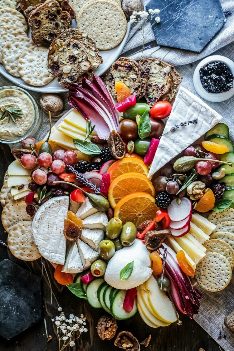 Cheese lover enjoying a platter