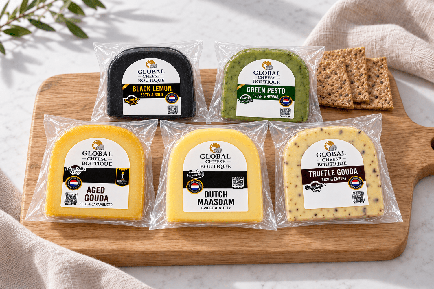 Example Build Your Own 5 cheese selection; choose your own cheeses