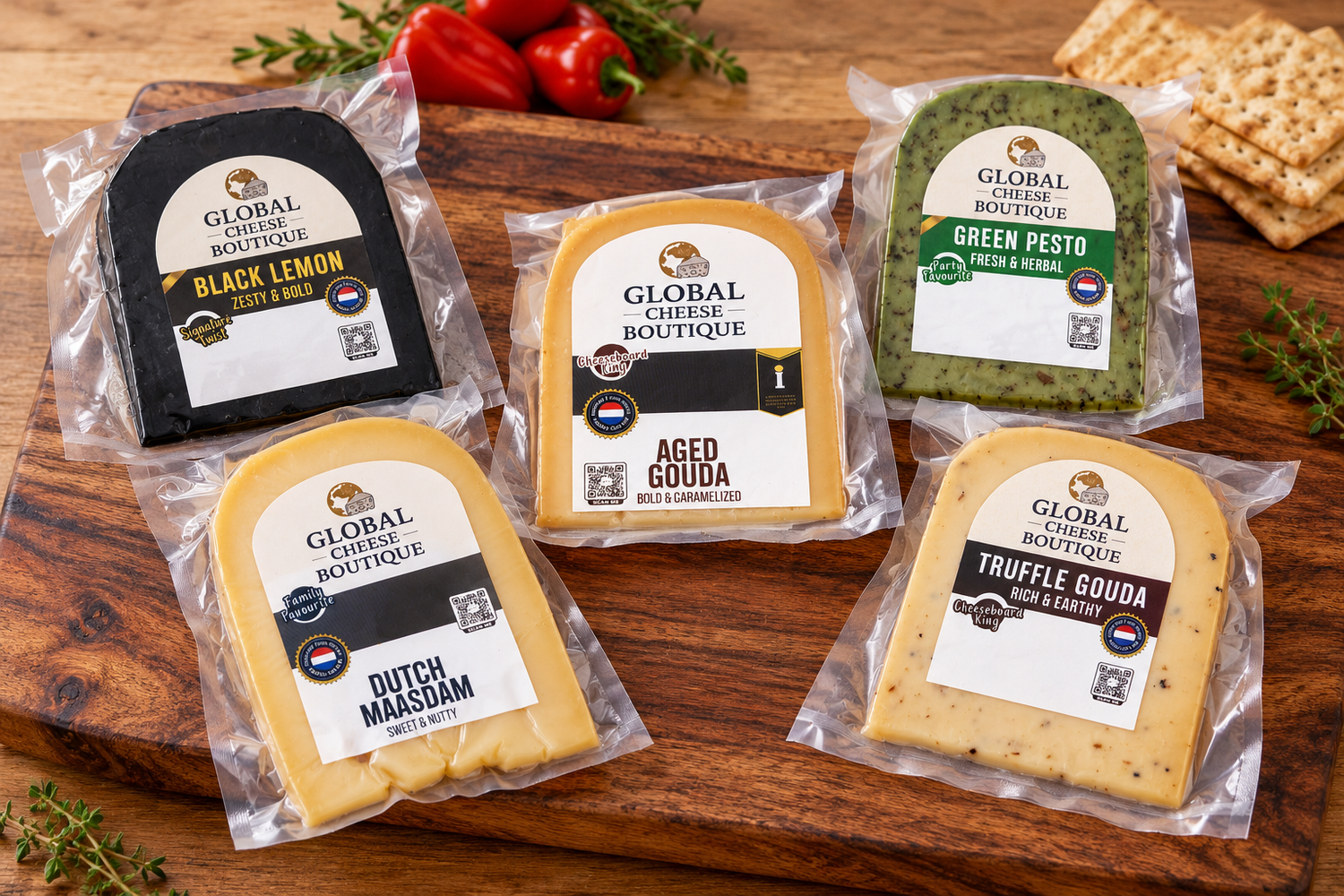 Example Build Your Own 5 cheese selection; choose your own cheeses