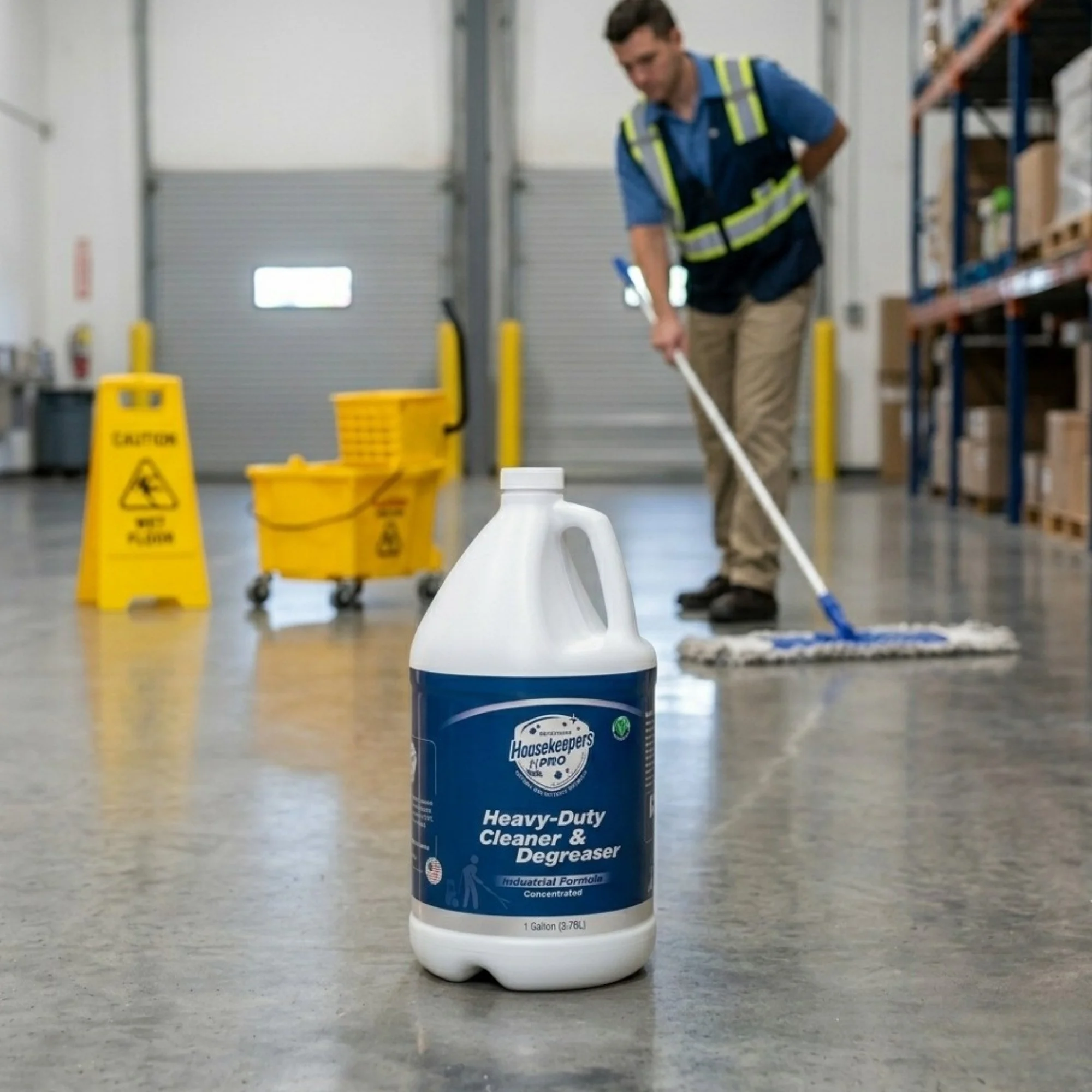 Degreaser floor