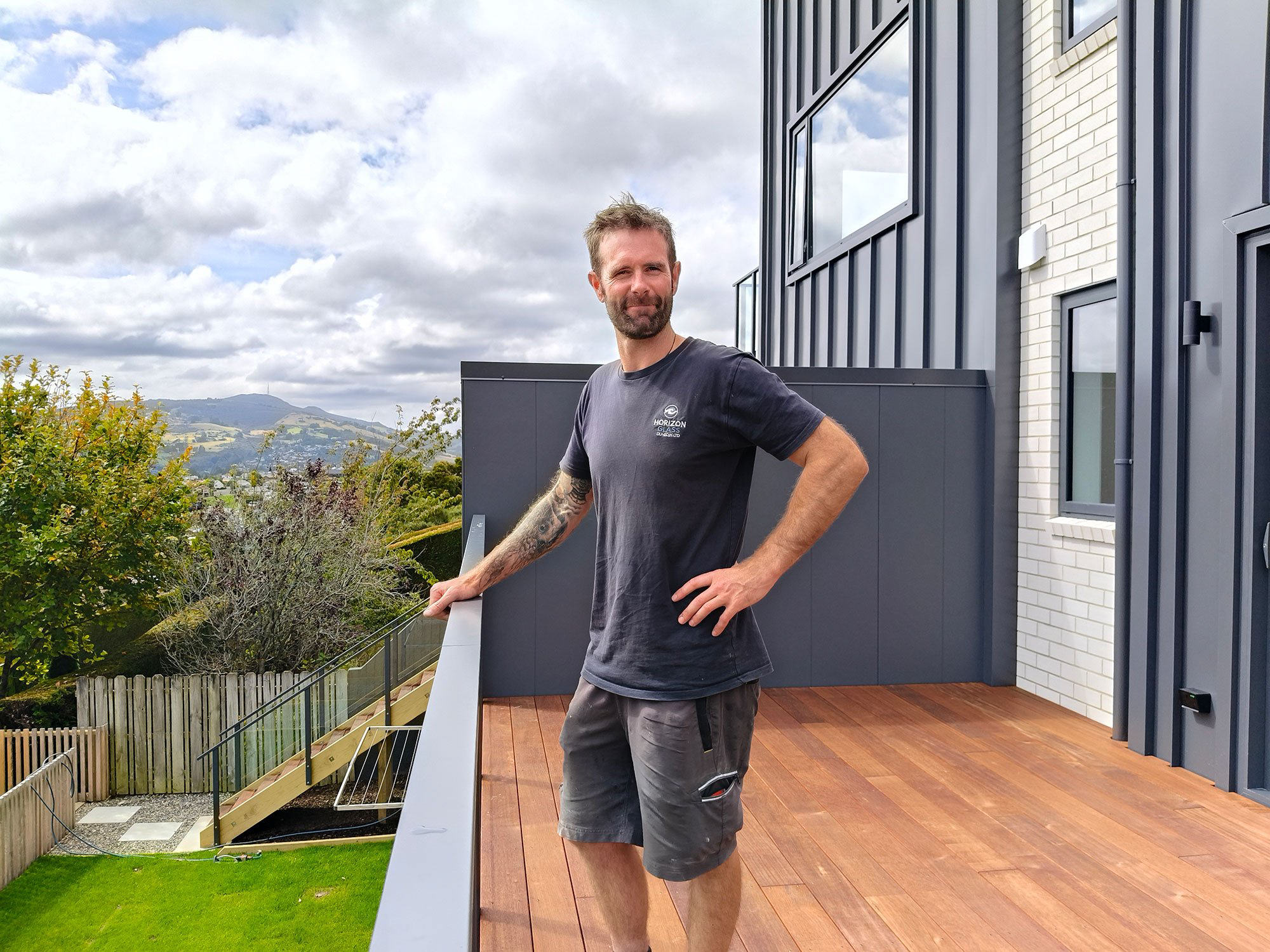 Hayden Dougherty, the proud owner and friendly face behind Horizon Glass.