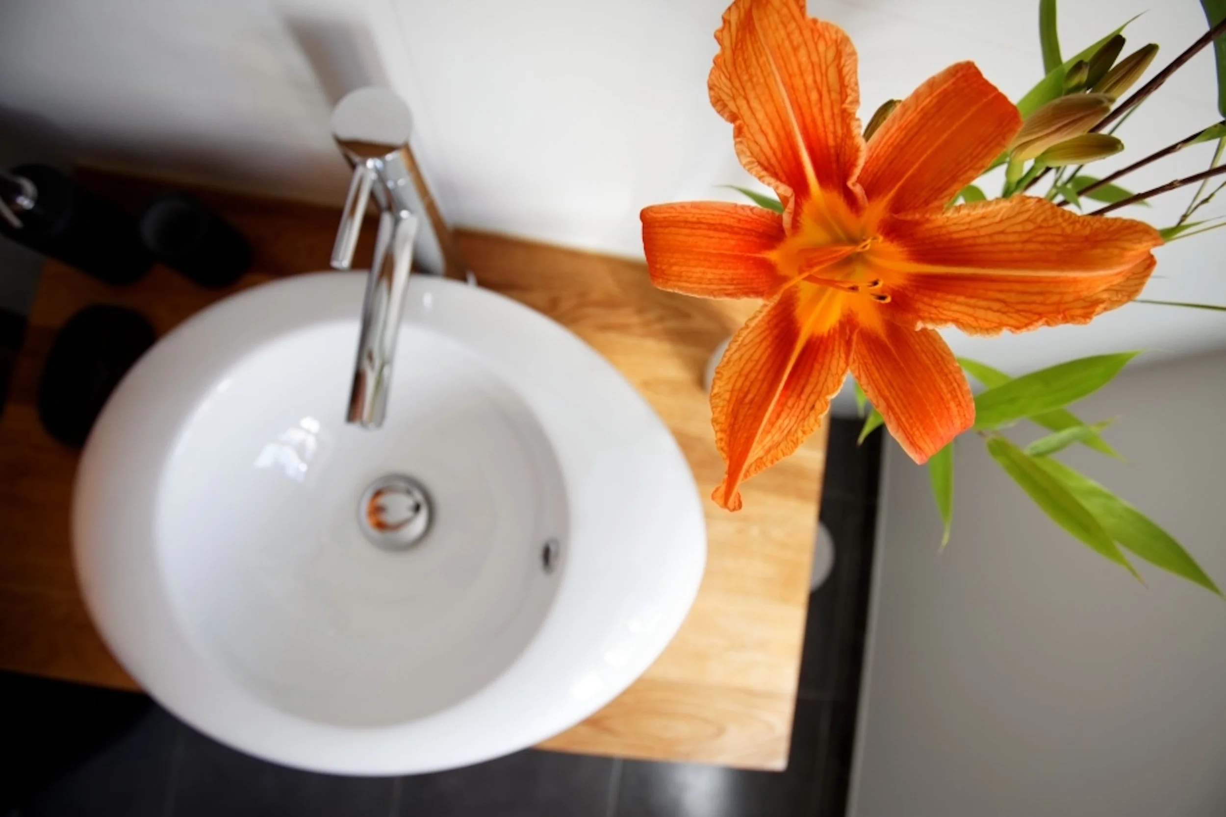 Elegant Bathroom Design with Floral Touch – Domaine de Monteils