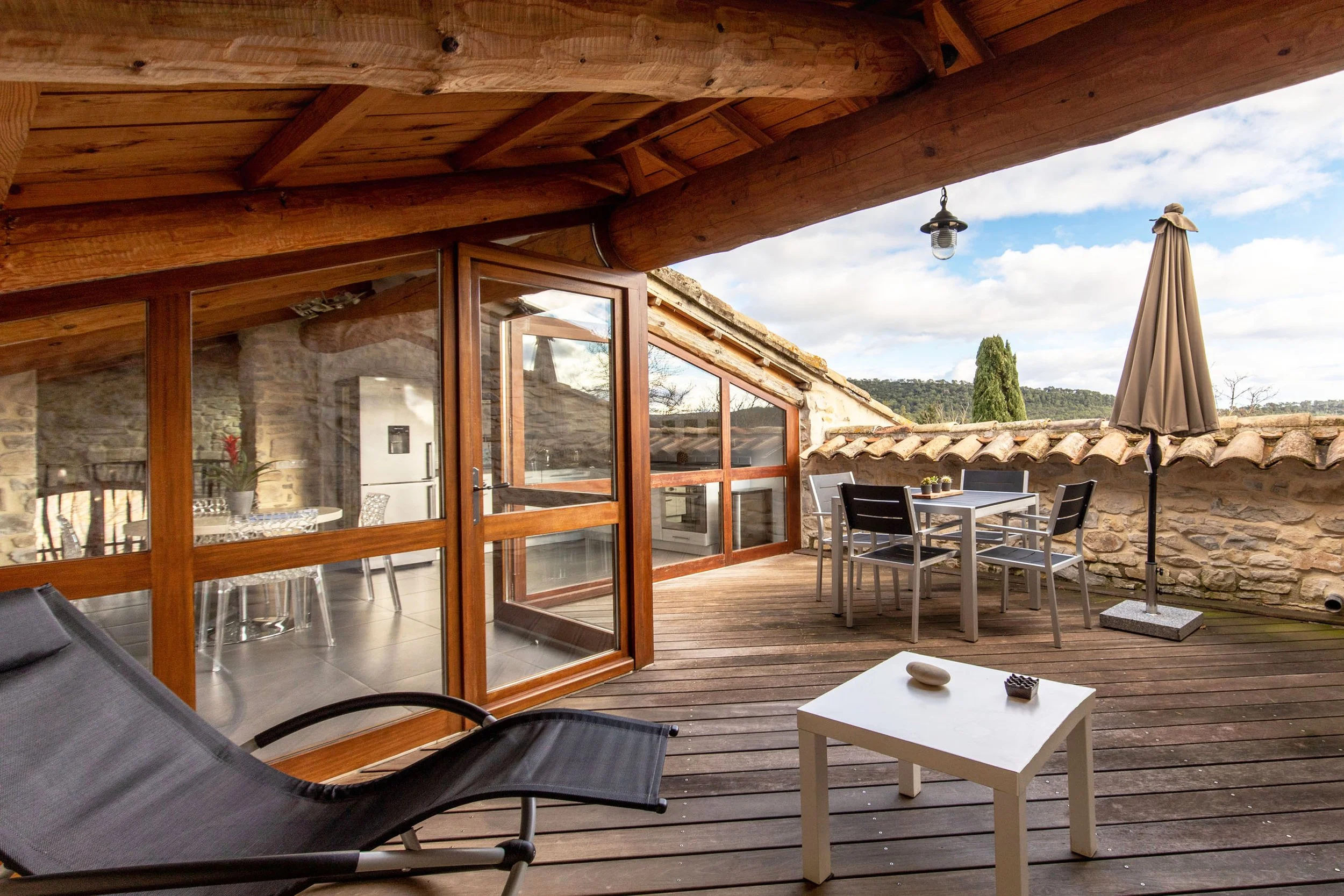 Luxury terrace with panoramic countryside views in Occitanie