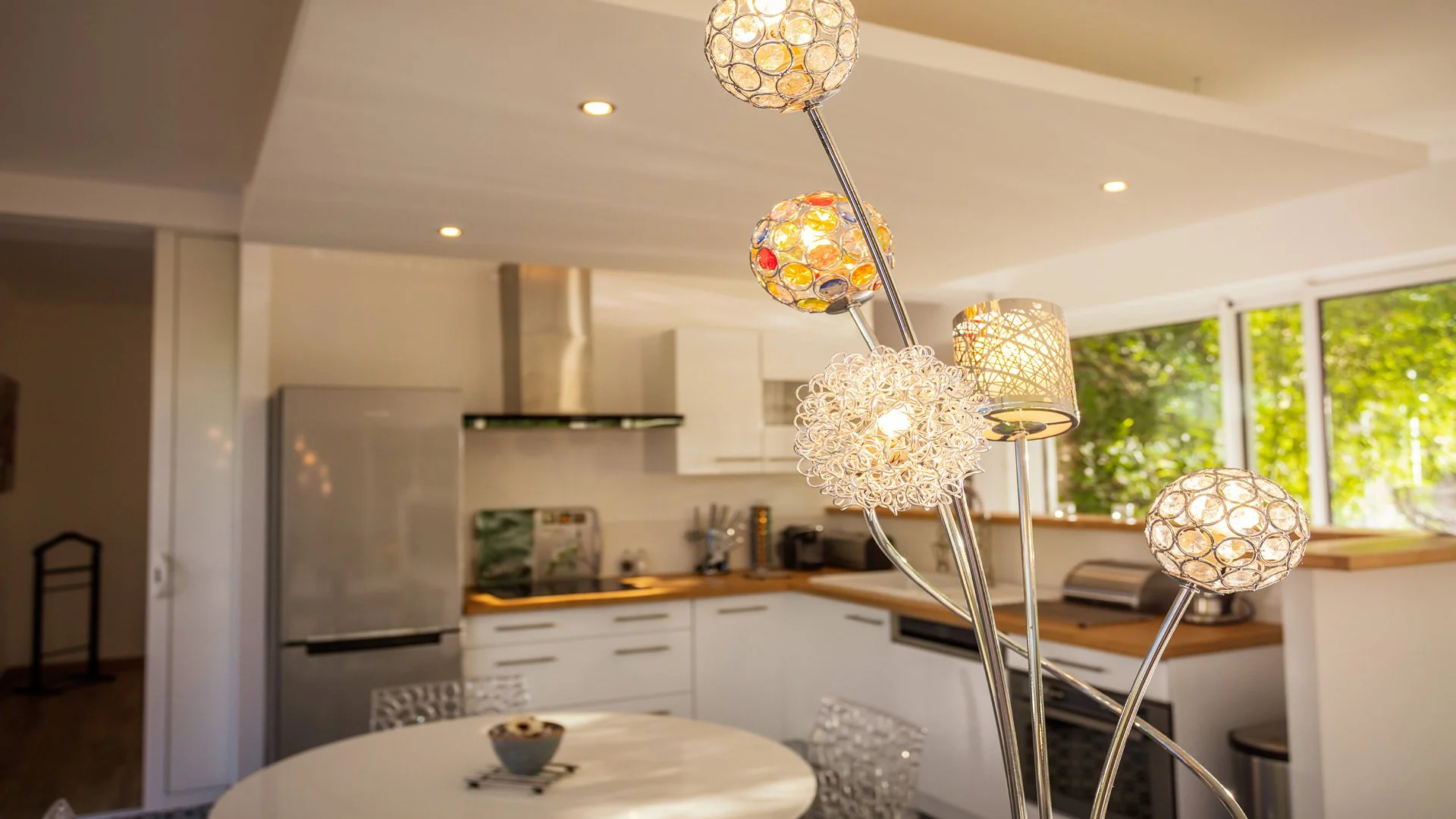 Fully equipped modern kitchen in luxury villa near Uzès, South of France