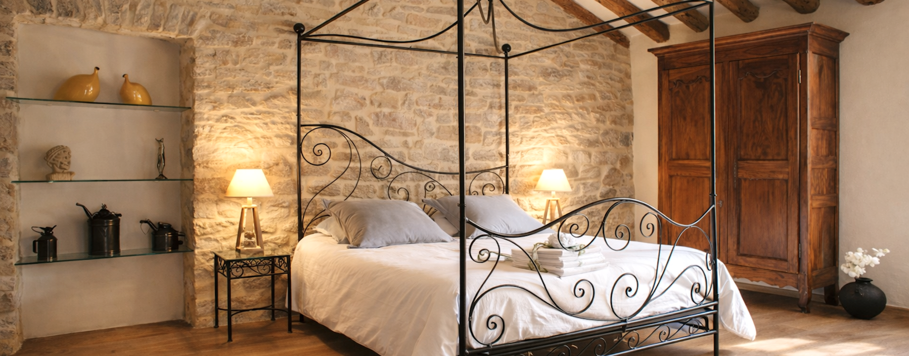 Stylish Stone Bedroom with Historic Charm – Domaine de Monteils