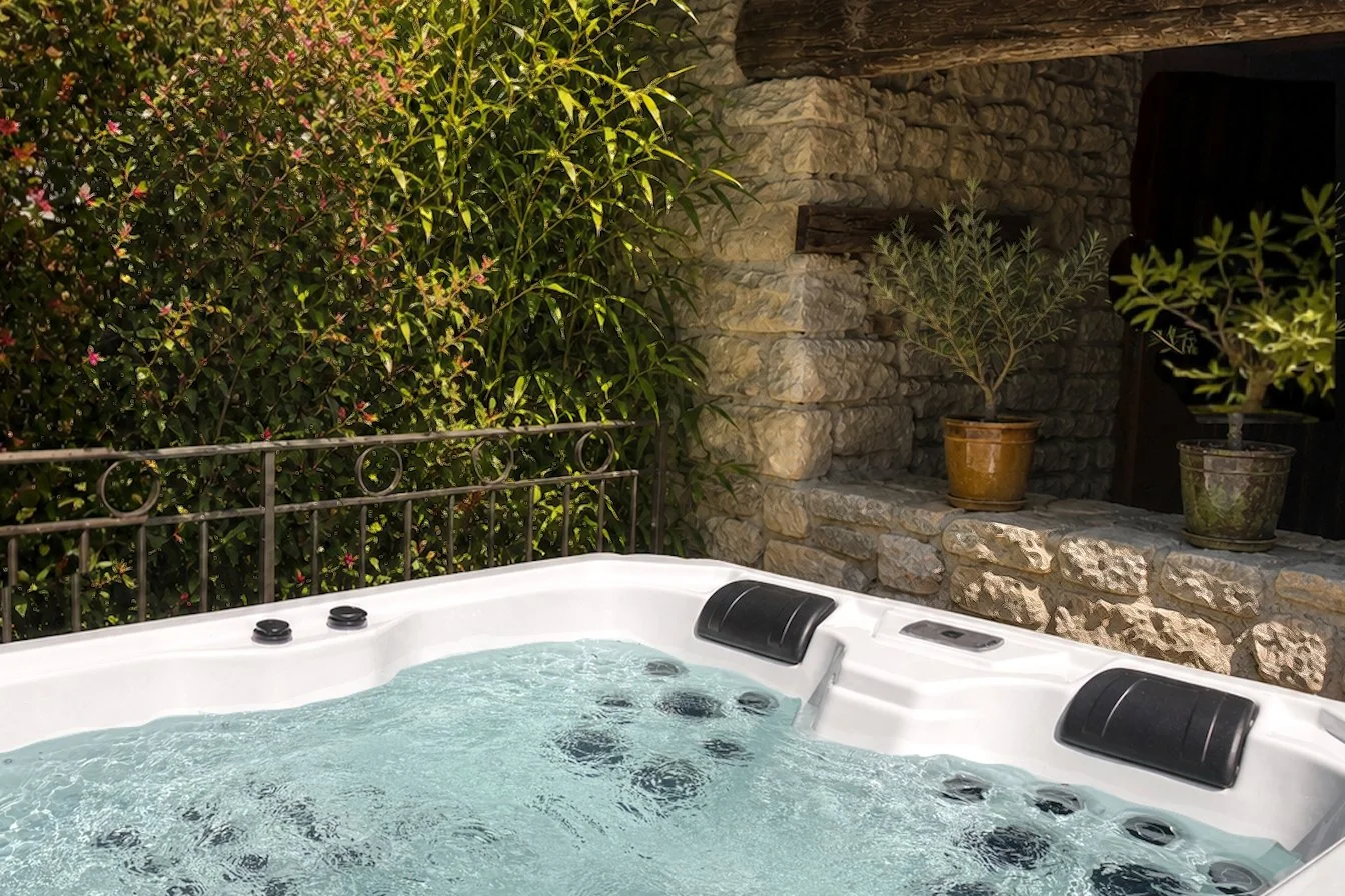 Private Hot Tub by Historic Stone Wall – Domaine de Monteils