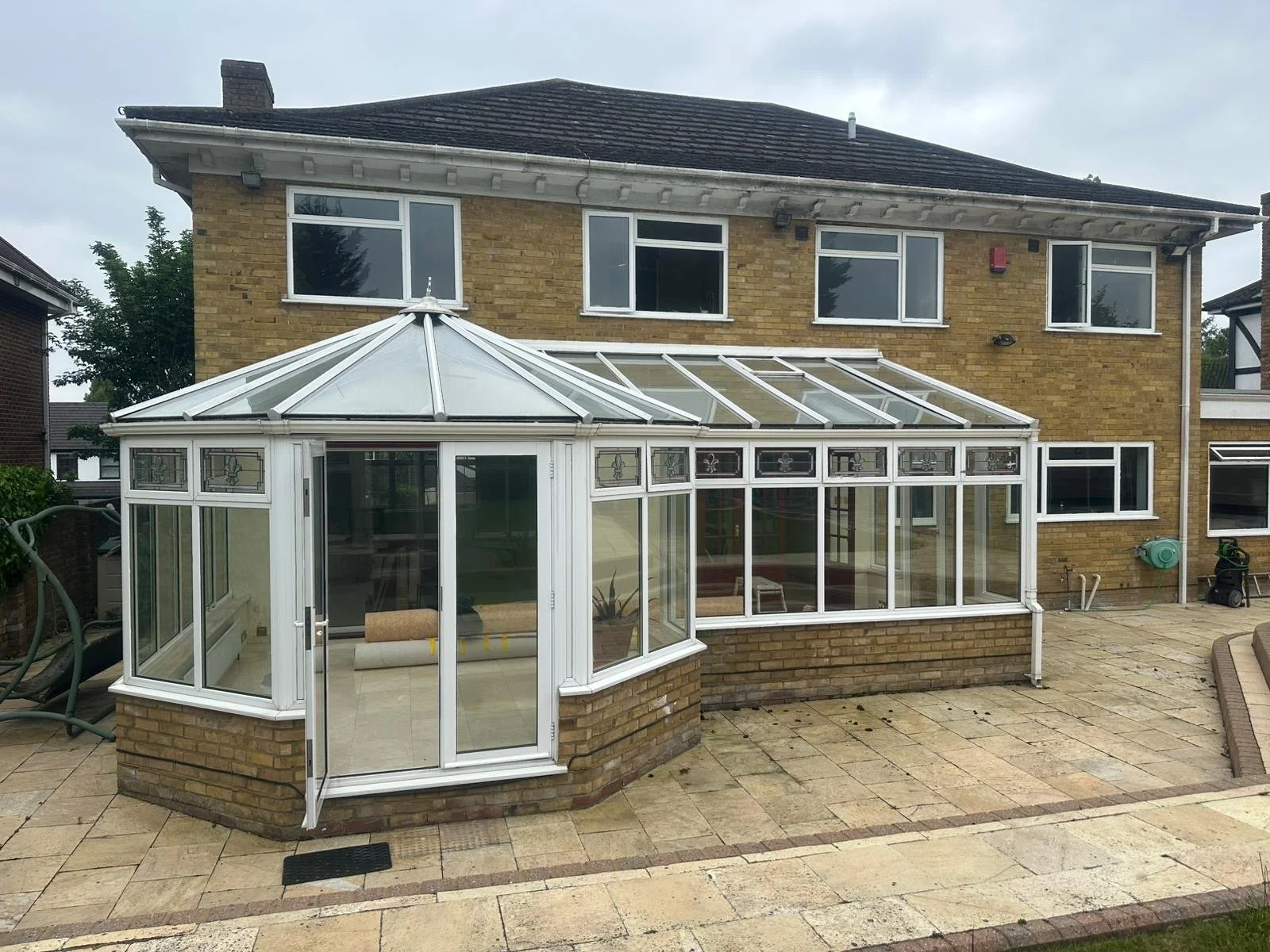 An existing conservatory before our thermal roof was applied.