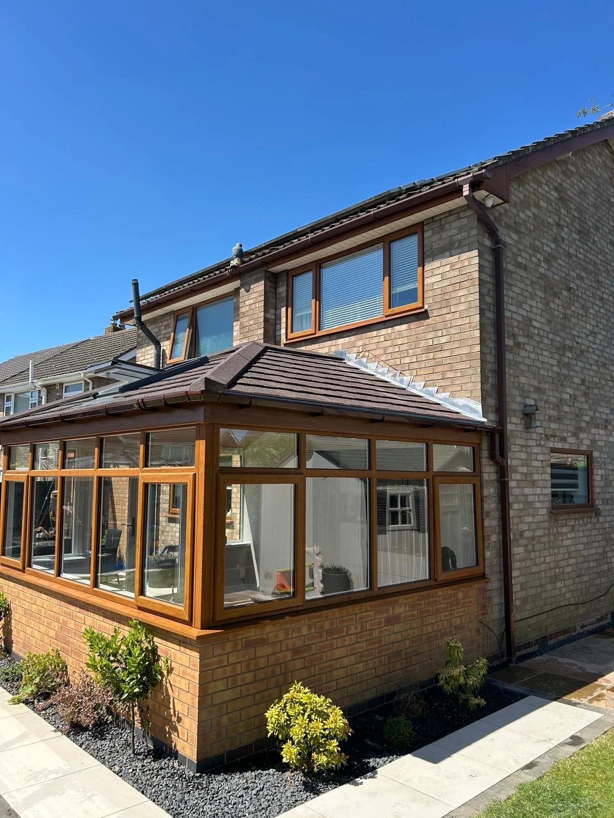 A conservatory roof fitted with our thermal roof system.