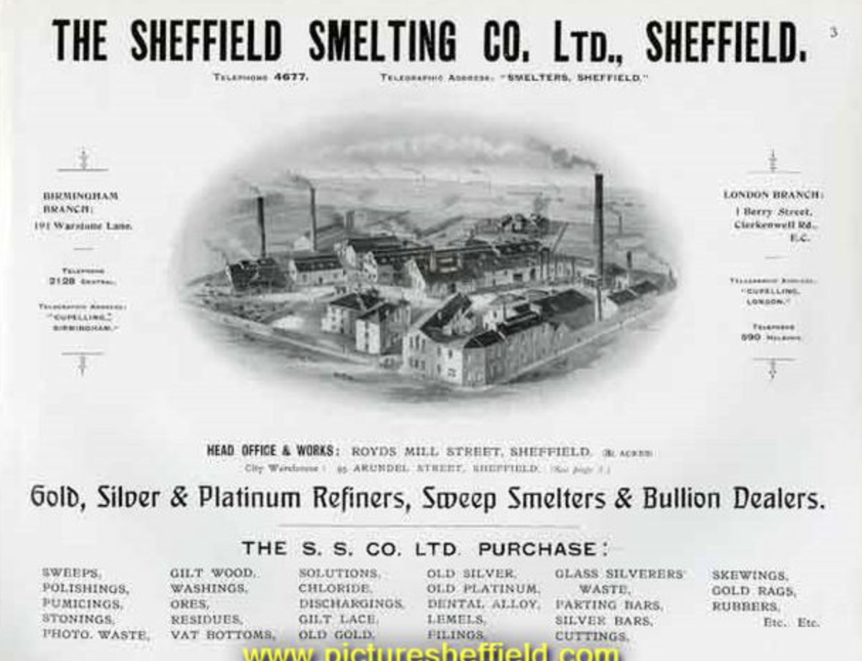 1912: Sheffield Smelting Co. Ltd., Royds Mill Street, Sheffield