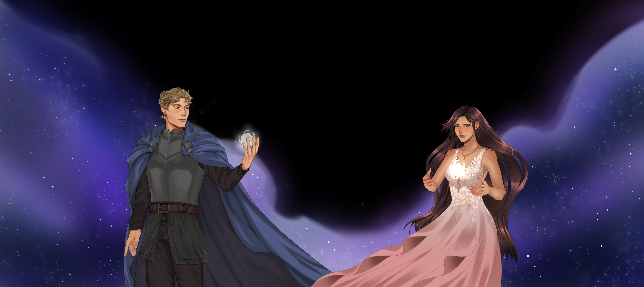Collector’s edition book cover for the novel Heir of Stardust and Secrets by CC Hartly
For The Bookish Box_2025