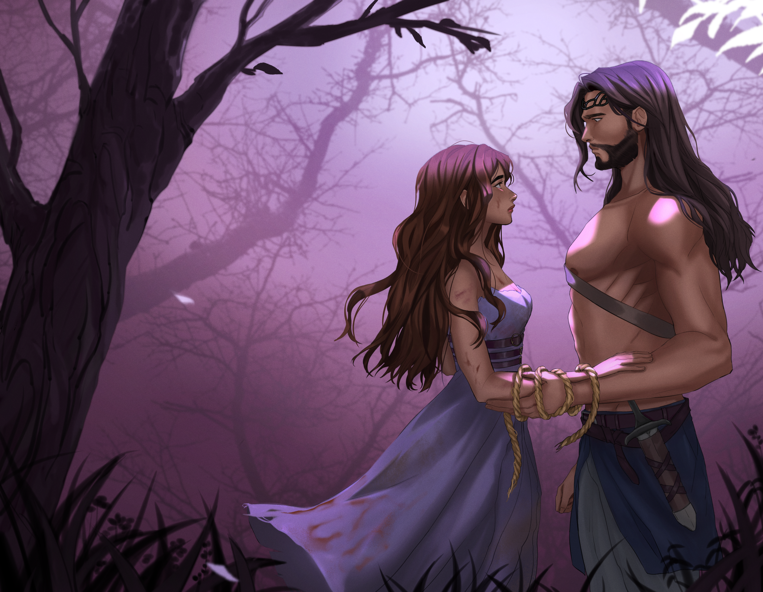 Illustration for an exclusive luxe edition of WarBride by Sylvia Mercedes
For The Bookish Box_2024