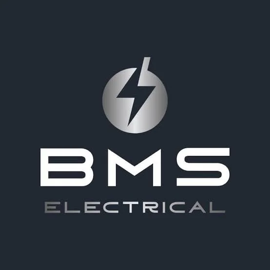 Logo for BMS Electrical featuring a lightning bolt inside a circle.