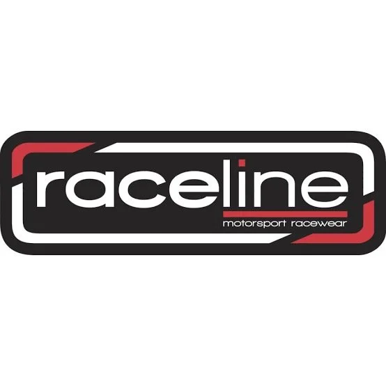 RaceLine Motorsport Racewear logo with black, red, and white design