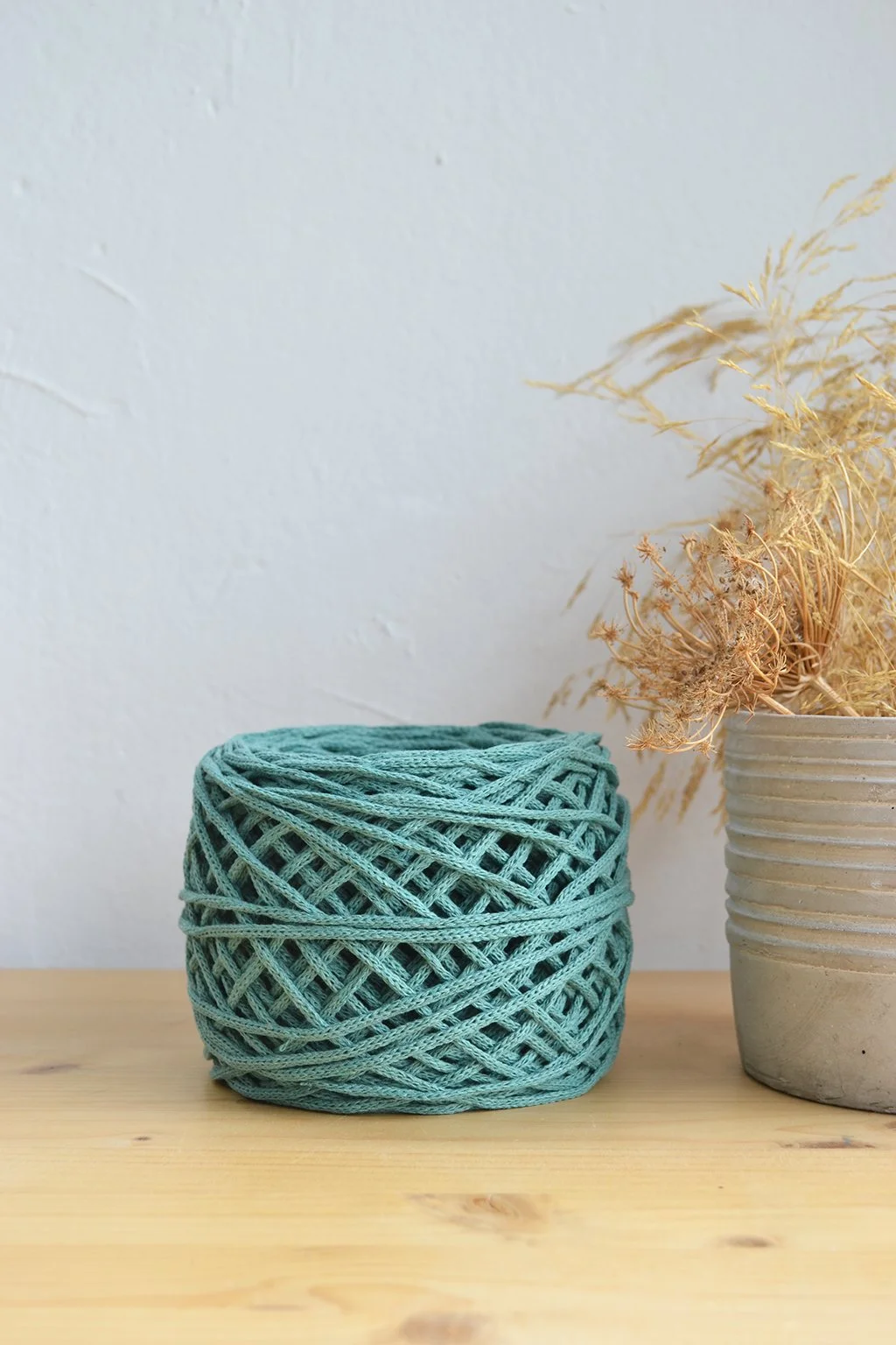 3mm seafoam πρασινο πλεκτό βαμβακερό κορδόνι τσάντες βελονάκι μακραμέ.jpg