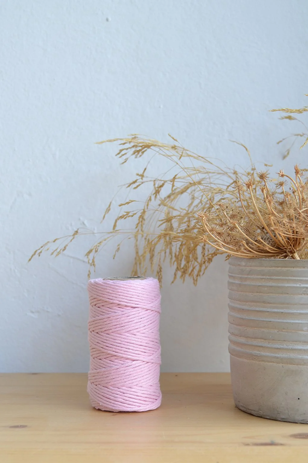 2mm μονοκλωνο βαμβακερο νημα μακραμε ροζ pink.jpg