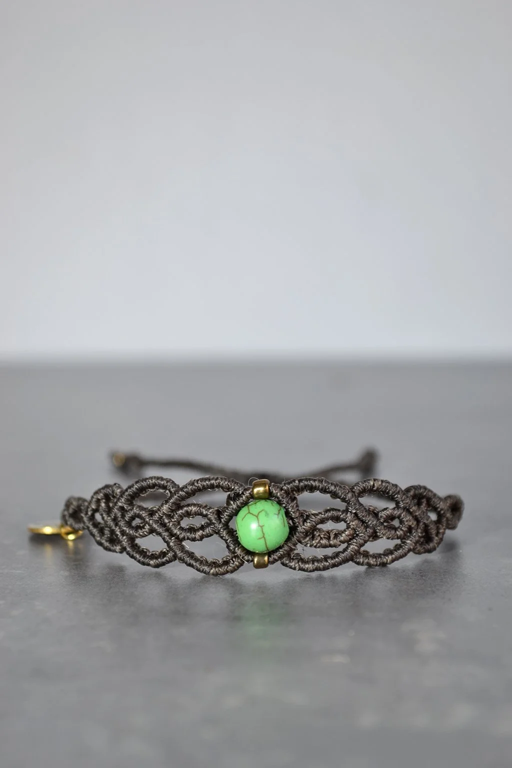 Boho μακραμέ βραχιόλι καφέ