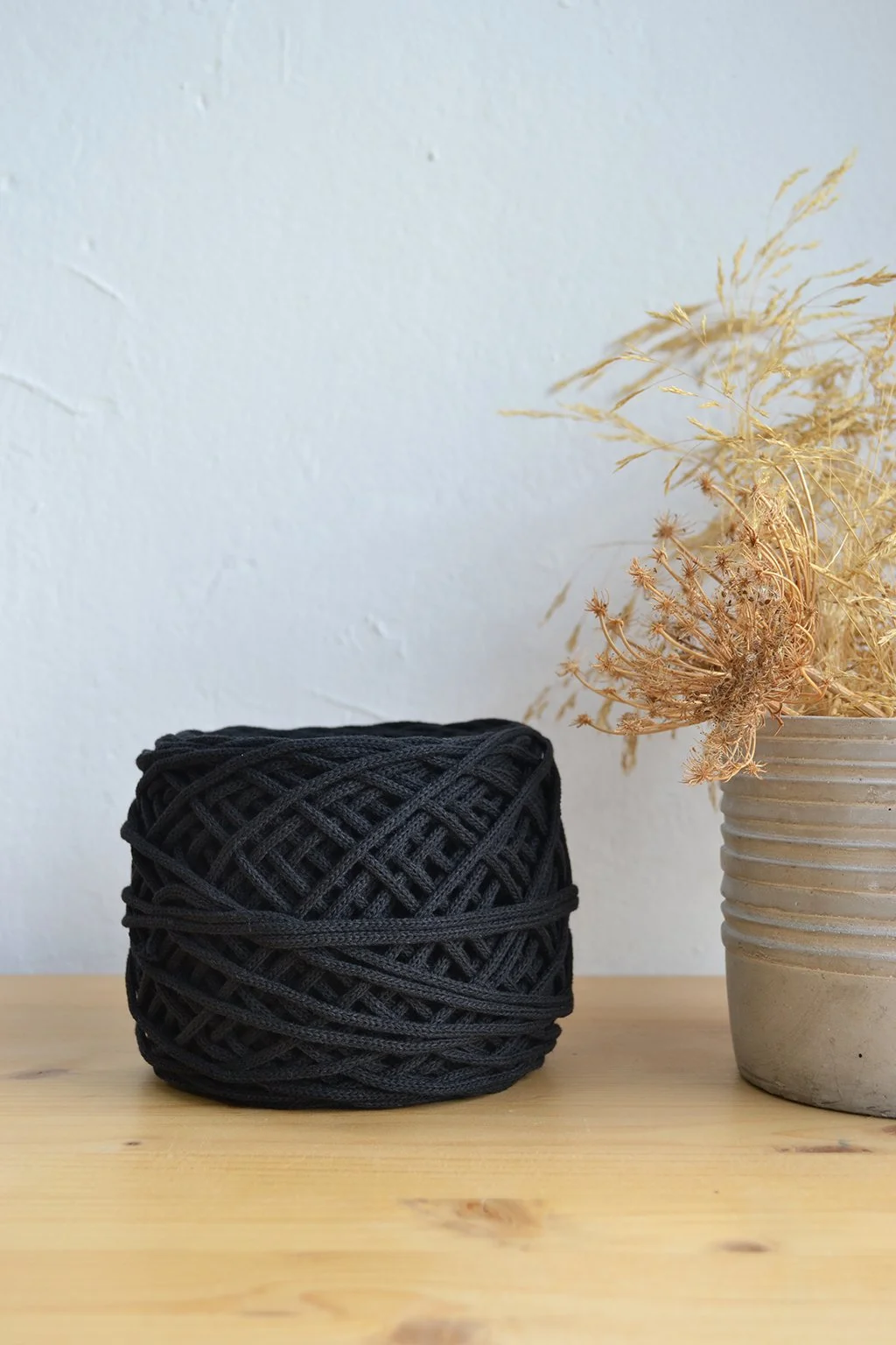 3mm μαύρο black πλεκτό βαμβακερό κορδόνι τσάντες βελονάκι μακραμέ.jpg