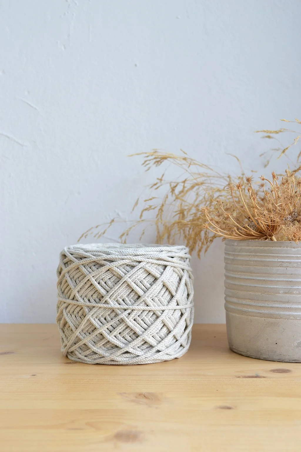 3mm πλεκτο βαμβακερο κορδονι βελονακι τσαντες μακραμε beige.jpg