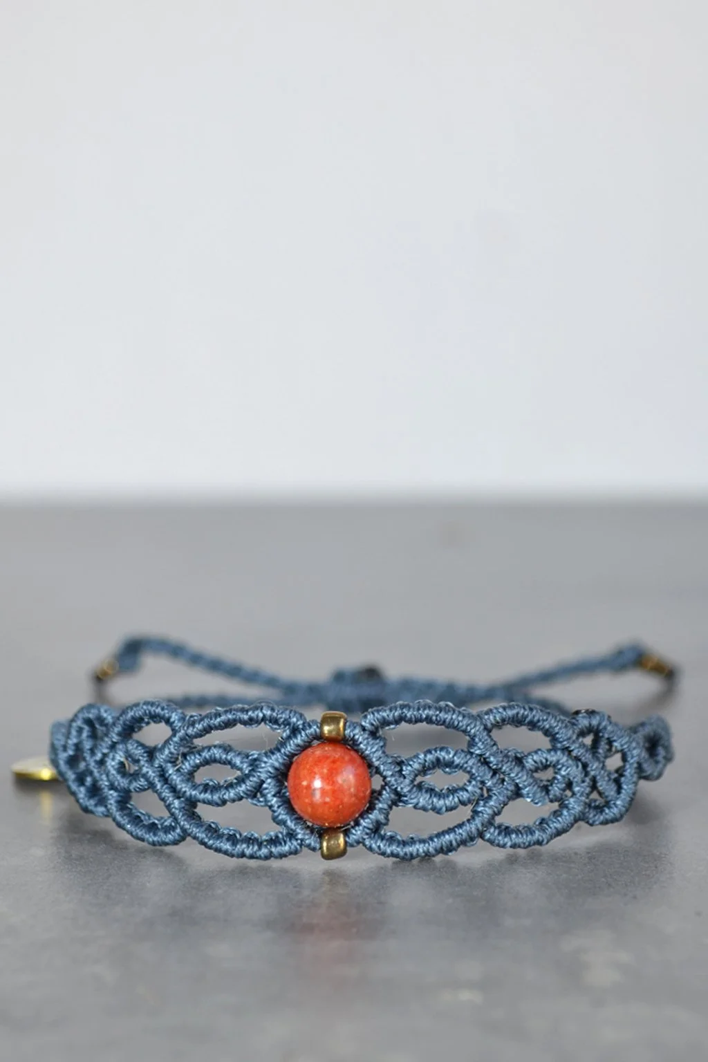 μακραμε βραχιολι μποχο μπρονζέ  χάντρες αξεσουαρ καλοκαιρινο παραλιας statement boho macrame bracelet bronze beads gift beach summer accessory denim γυναικείο κόσμημα.jpg