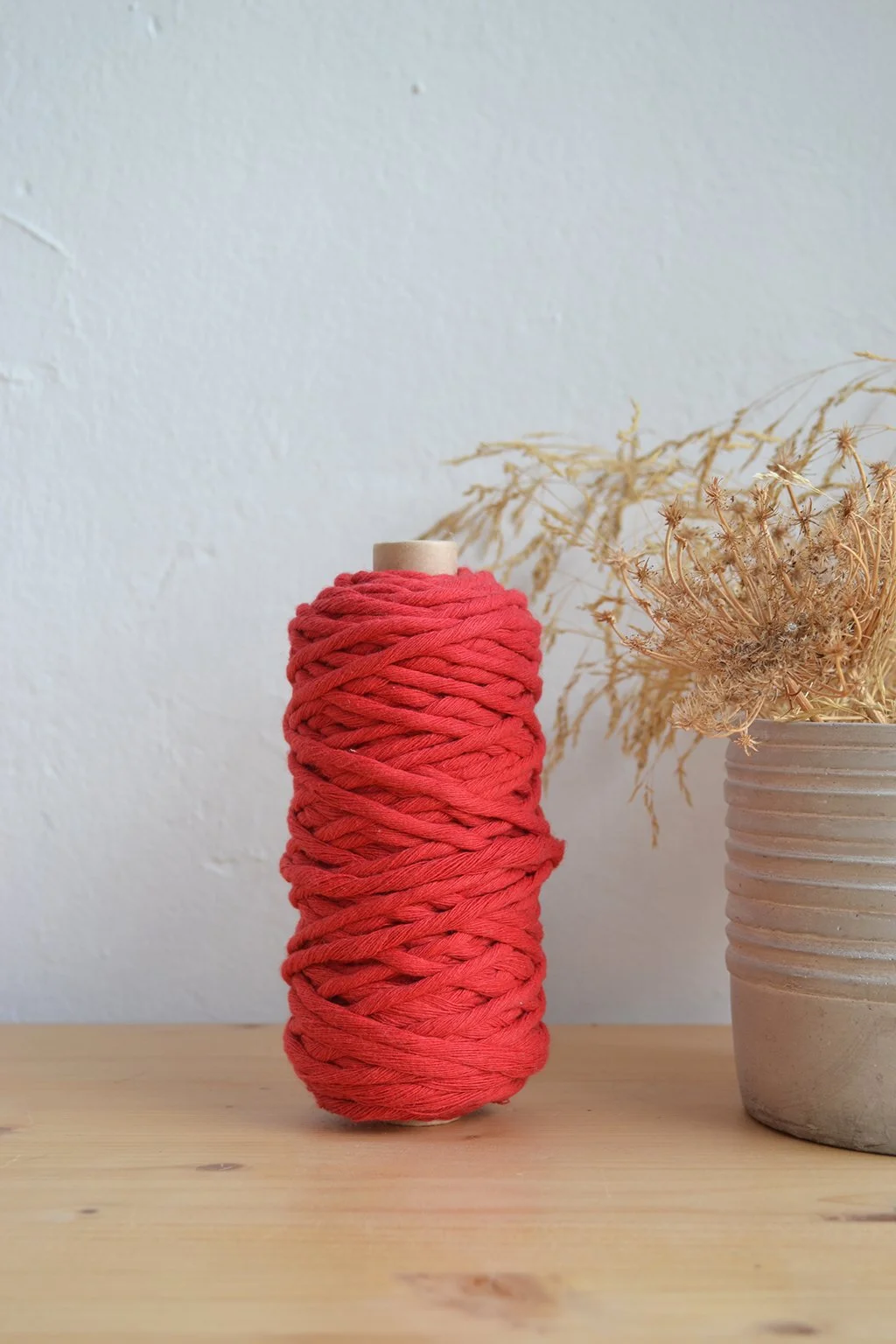 3mm μονοκλωνο βαμβακερό νημα κόκκινο μακραμε chili red.jpg