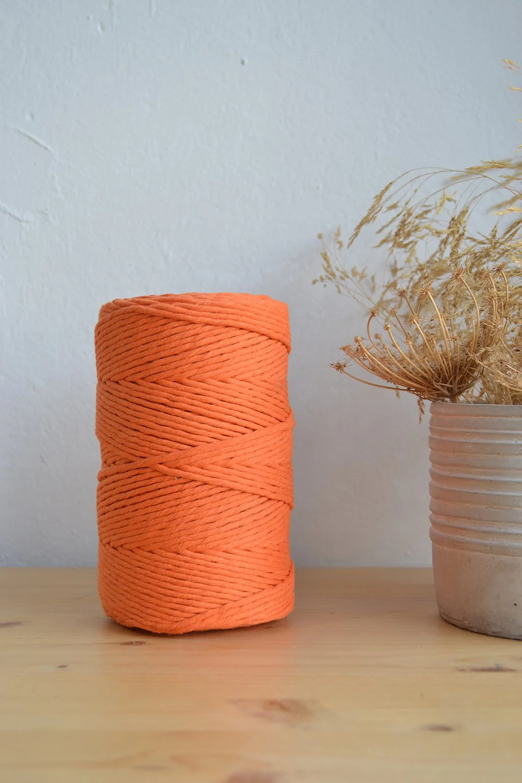 3mm μονοκλωνο βαμβακερό νημα μακραμε πορτοκαλί orange.jpg