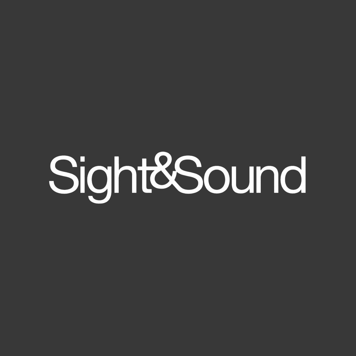 The logo of Sight & Sound, a black background with white text.