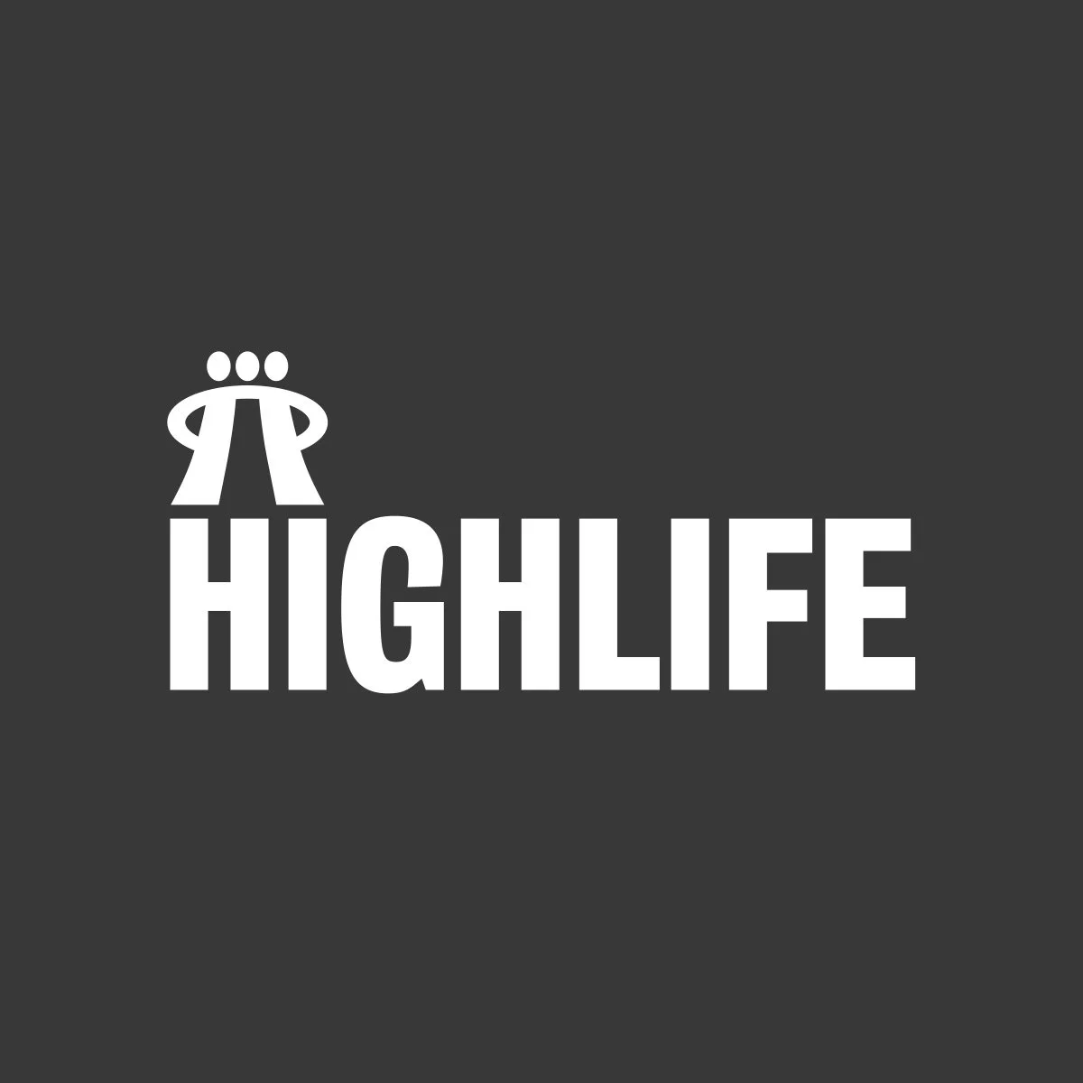 Highlife logo with stylized human figures above the text 'HIGHLIFE' on a dark background.