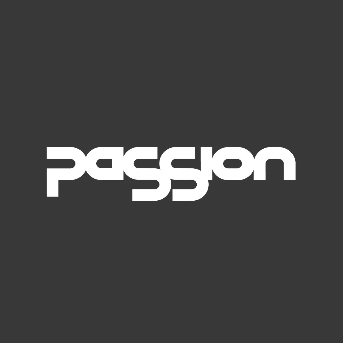 The logo of Passon in white text on a dark gray background.