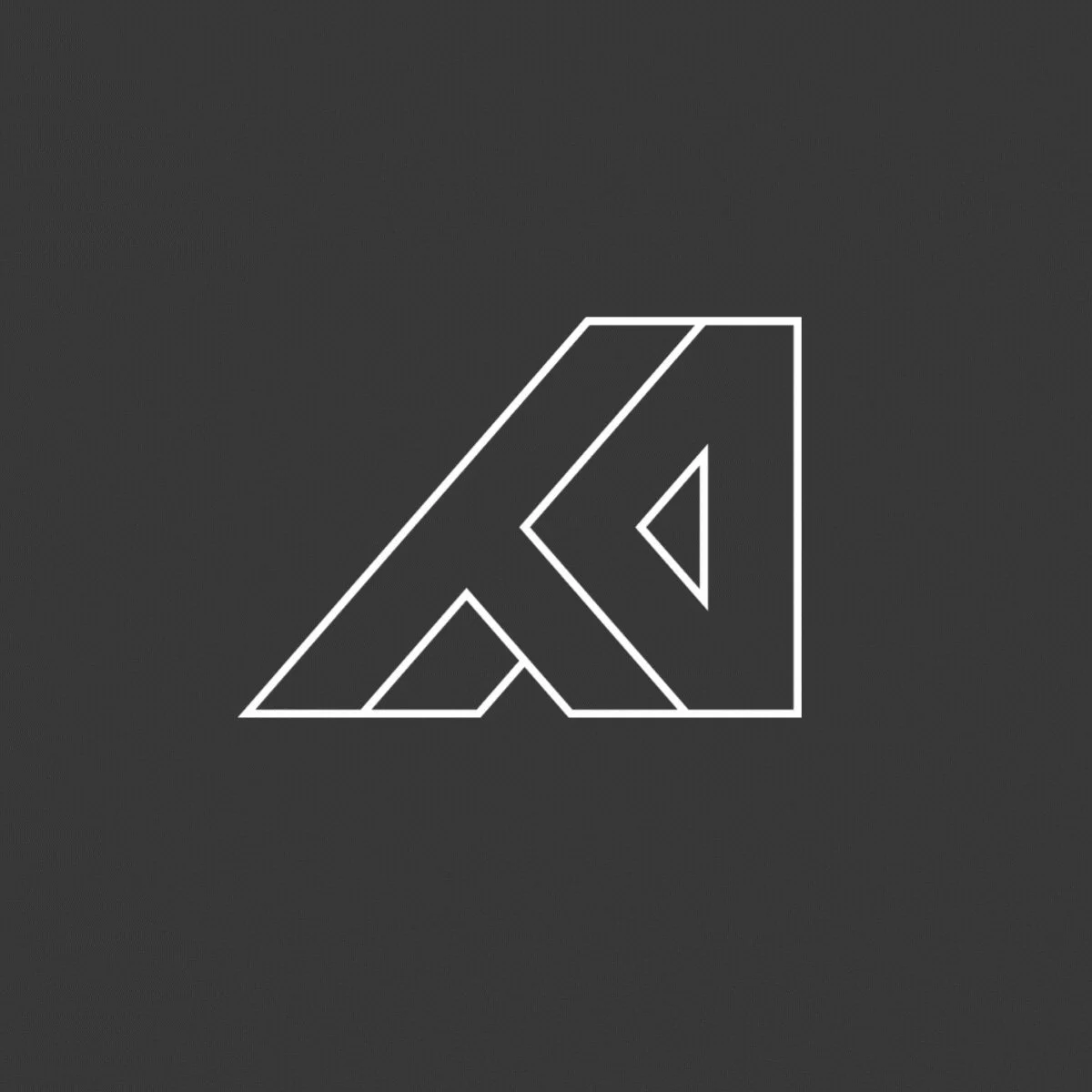 Stylized white line drawing the letters 'AA' on a dark gray background.