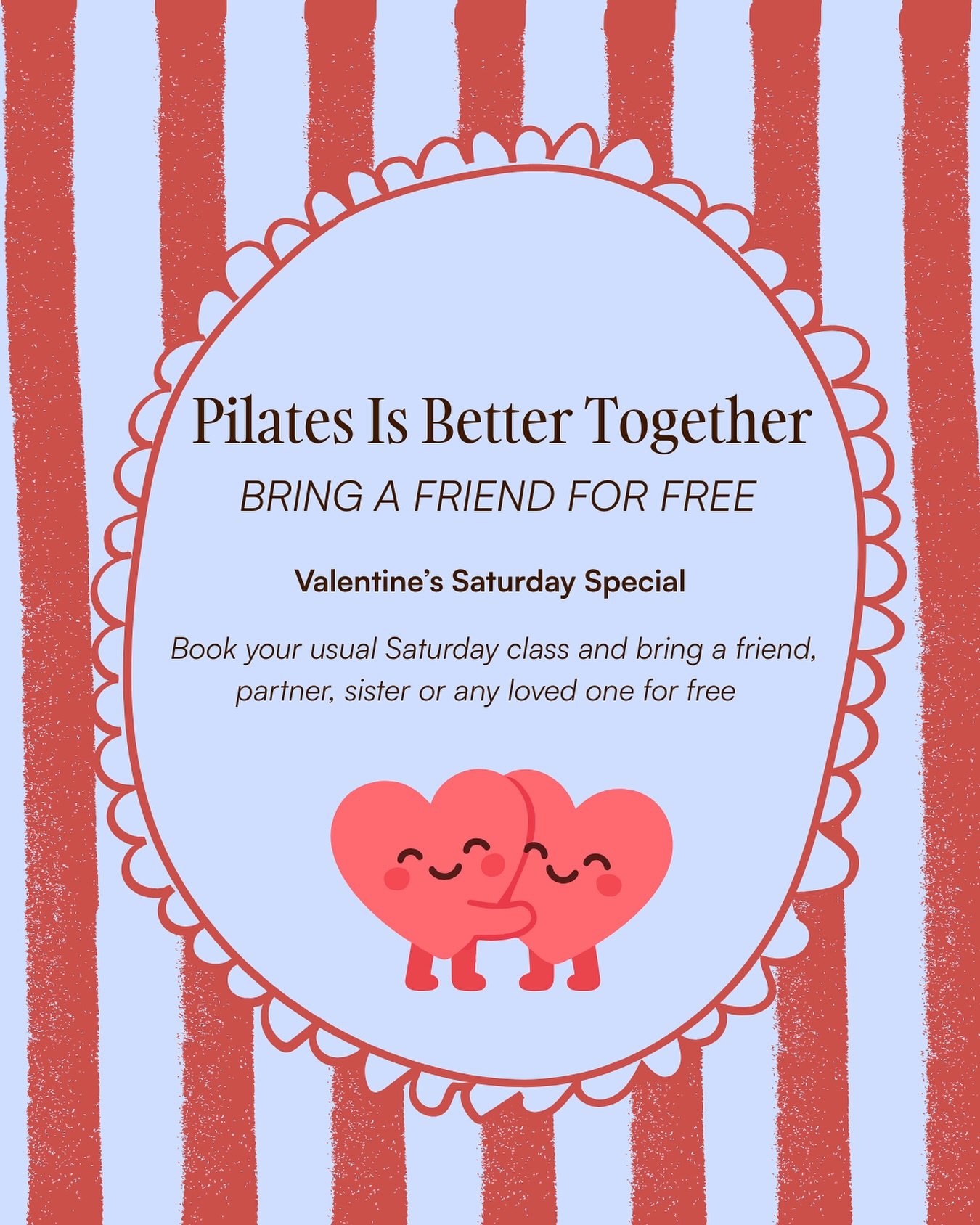 Valentine&rsquo;s Saturday Special &mdash; Bring Someone You Love 🤍

Saturday 14/02 class includes a little Valentine&rsquo;s Day offering.
When you book your spot, you&rsquo;re welcome to bring one friend, partner, or loved one along for free.

Thi
