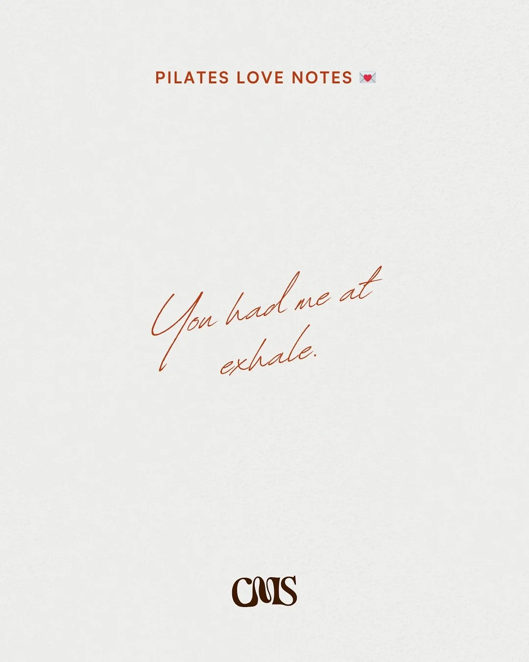 Pilates love notes 💌

You had me at exhale.
Soft hearts, strong cores.
No pressure &mdash; just love.

Move together. Breathe together.
Pilates is better shared ✨