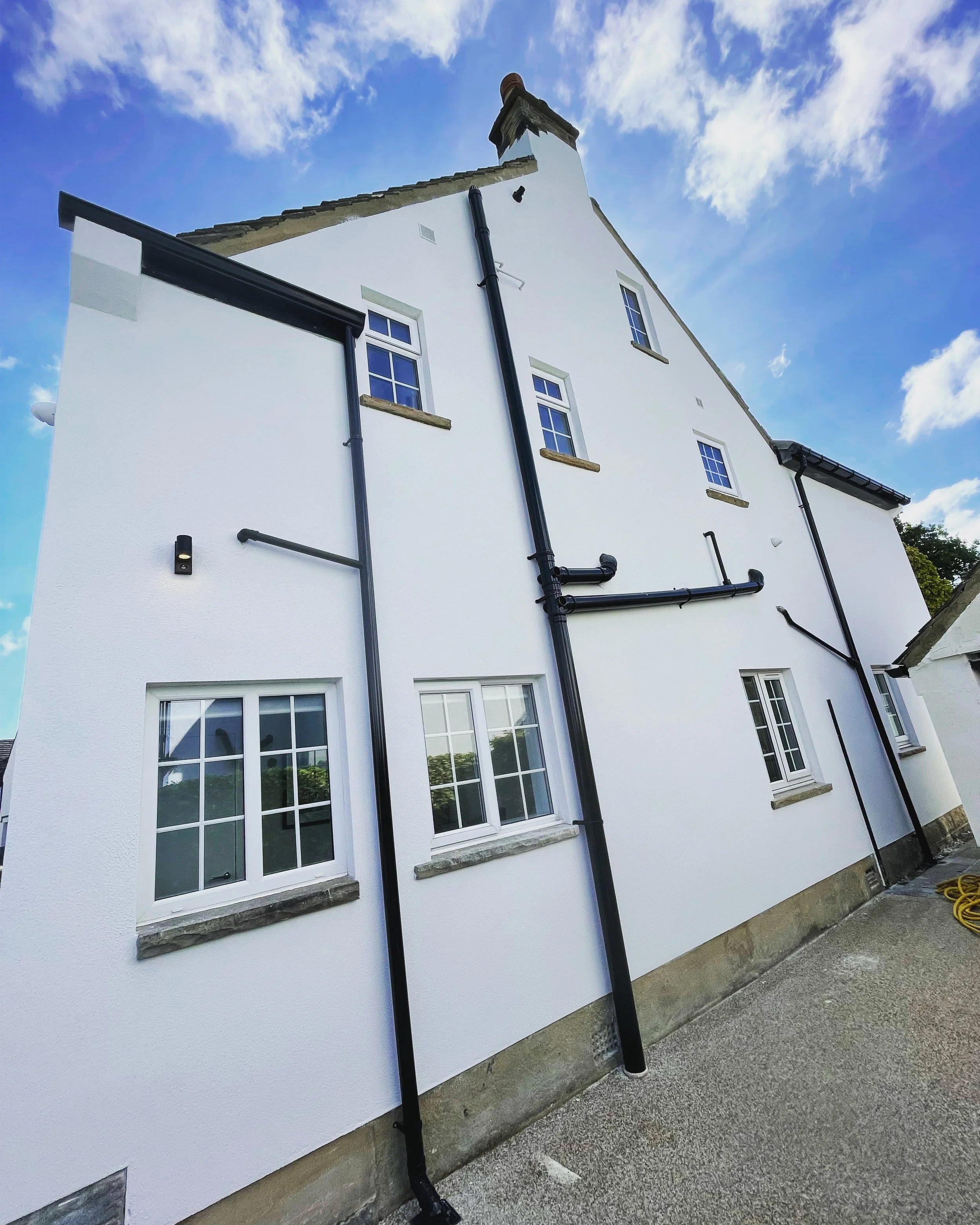 silicone rendering on a house in Leeds