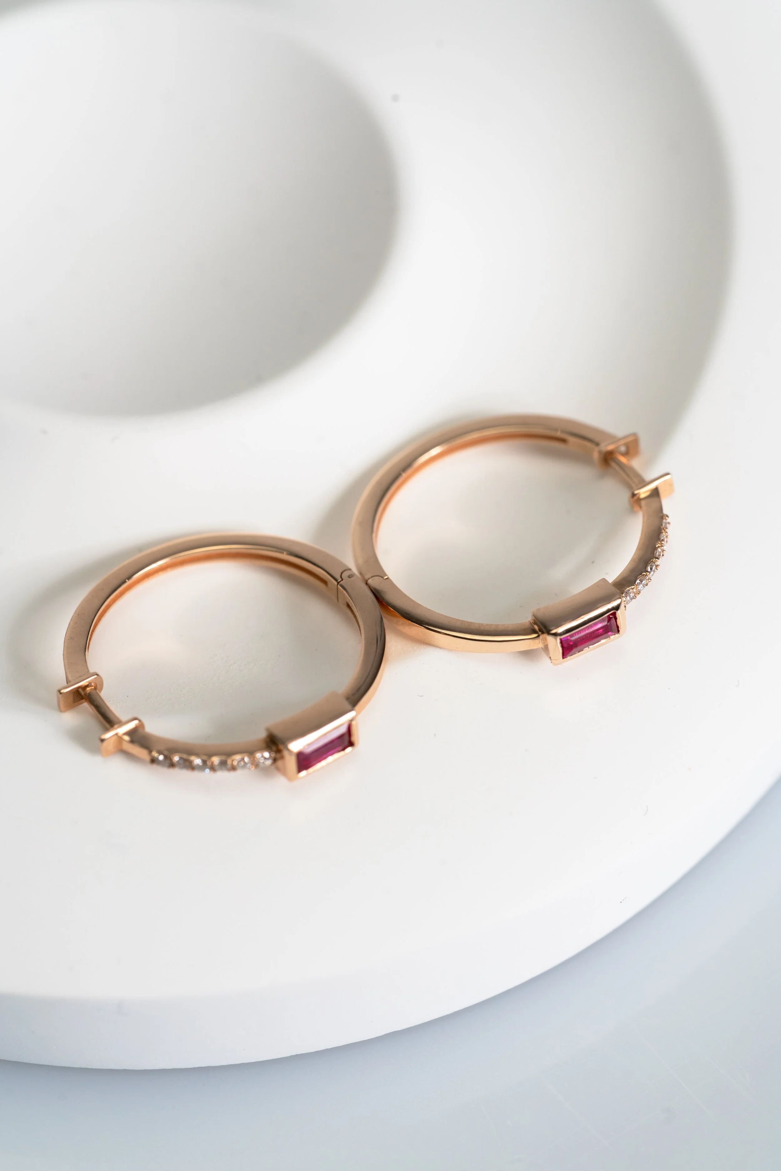 Crimson Loop Earrings