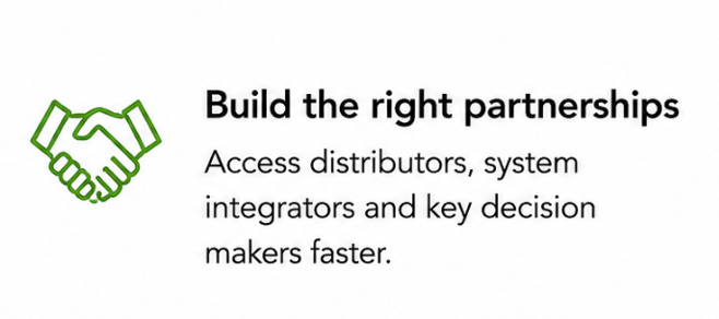 Icon of green handshake indicating partnership